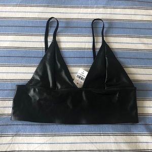 BNWT LF Faux Leather Bralette